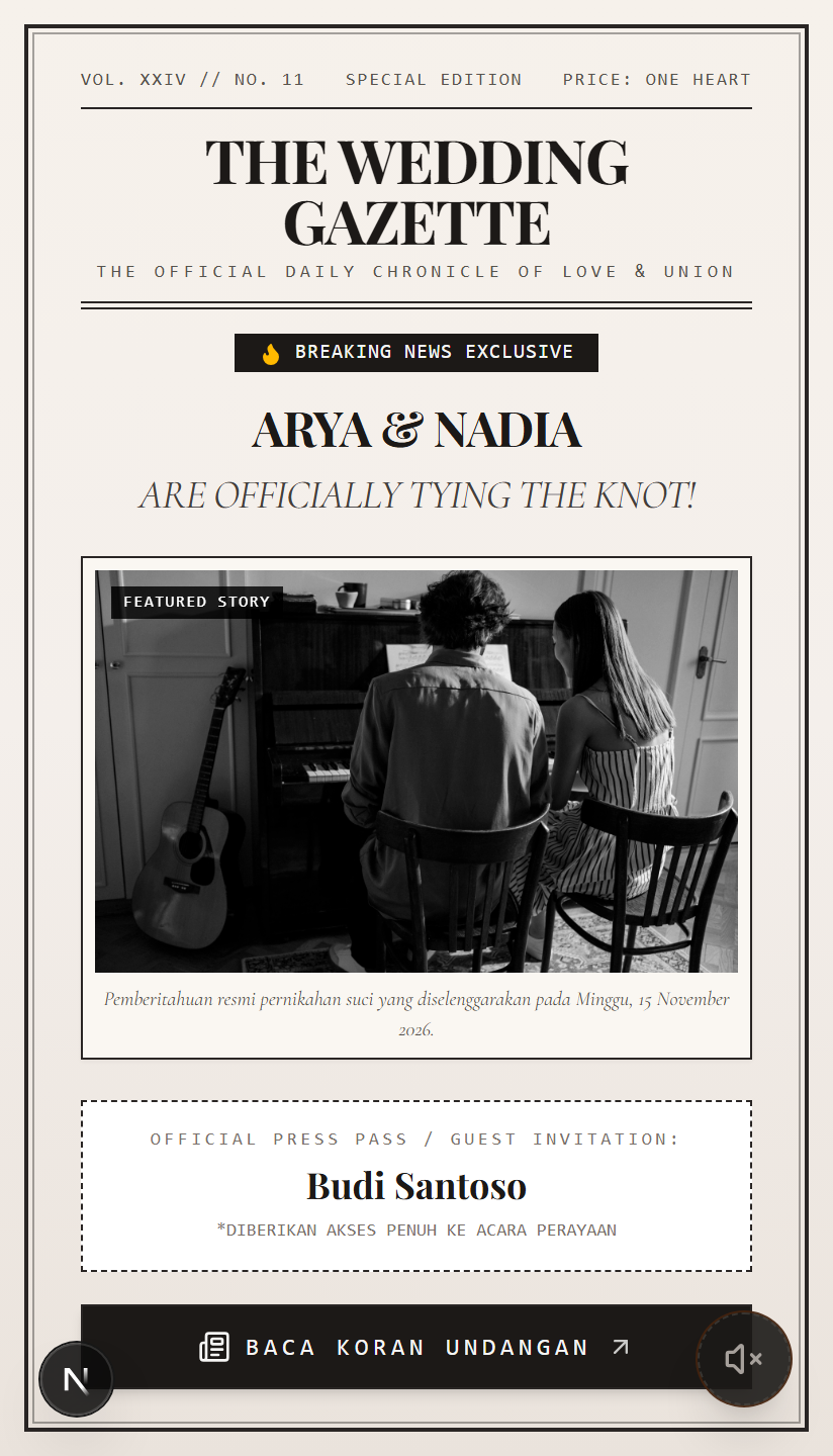 The Wedding Gazette (Tema Koran)